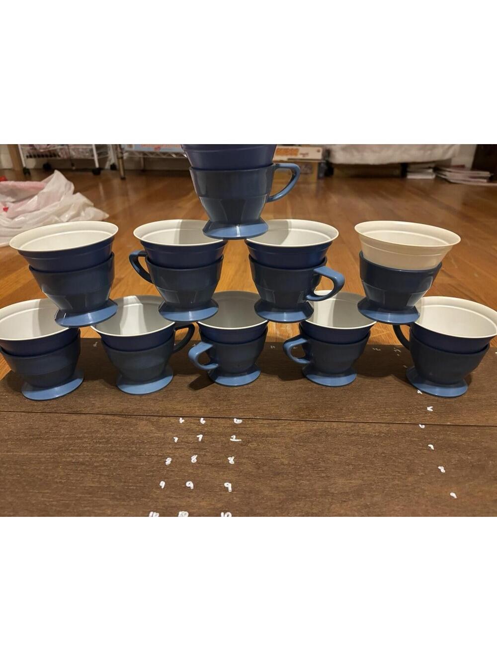 VTG 1970s SOLO Cozy Cups Set of 10 MCM Retro Plastic Coffee Mug Holders